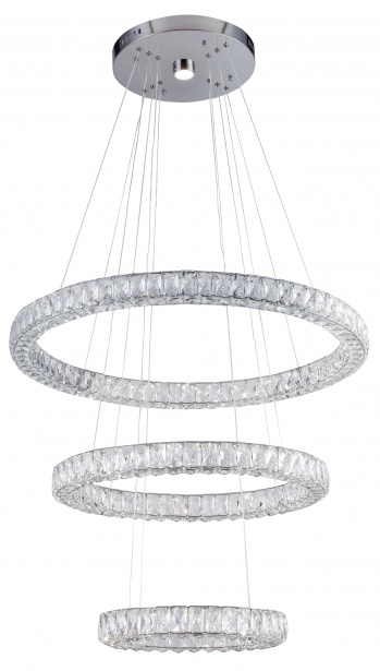 Bethel TRIPLE SIDED CLEAR CRYSTAL RING CHANDELIER