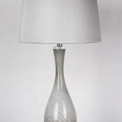 BETHEL JTL91KT-GR GREY GLASS TABLE LAMP