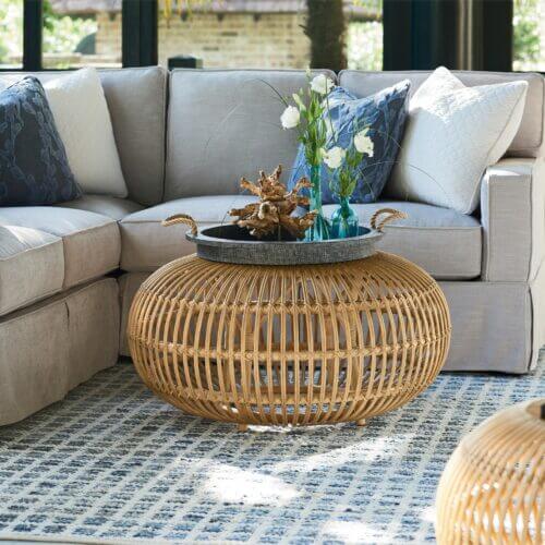 UNIVERSAL FURNITURE 833809 COASTAL LIVING RATTAN SCATTER TABLE TORONTO