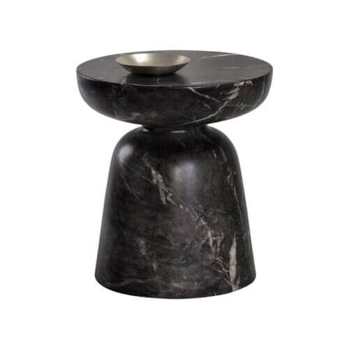 SUNPAN Lucida End Table Marble Look Black 105011 Montreal
