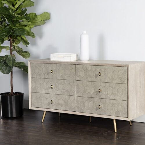 SUNPAN Aniston White Ceruse Dresser 105593 Montreal