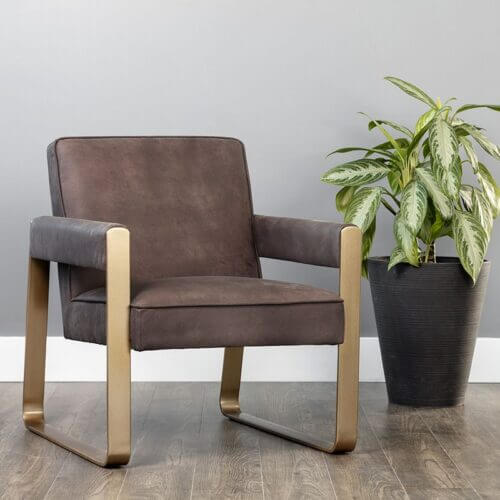 SUNPAN Gale Lounge Chair Lux Brass 106127 Ottawa