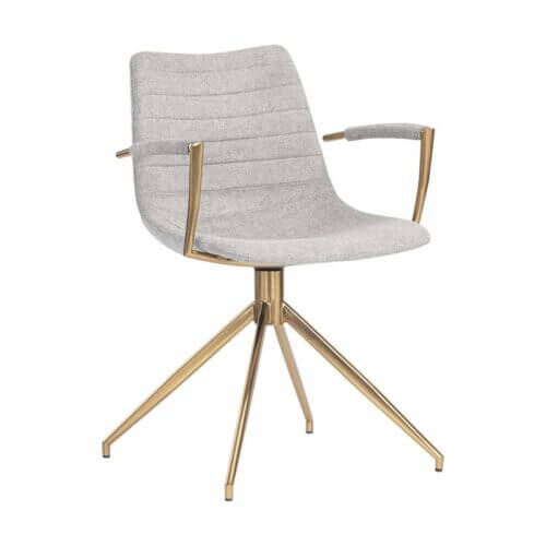 SUNPAN Andres Swivel Dining Armchair Belfast Heather Grey 106208 Montreal