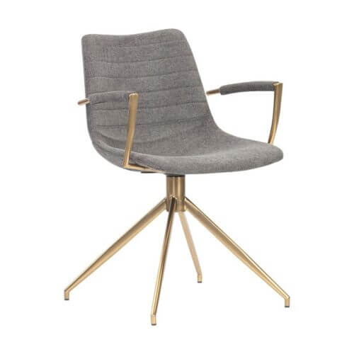 SUNPAN Andres Swivel Dining Armchair Belfast Koala Grey 106209 Toronto