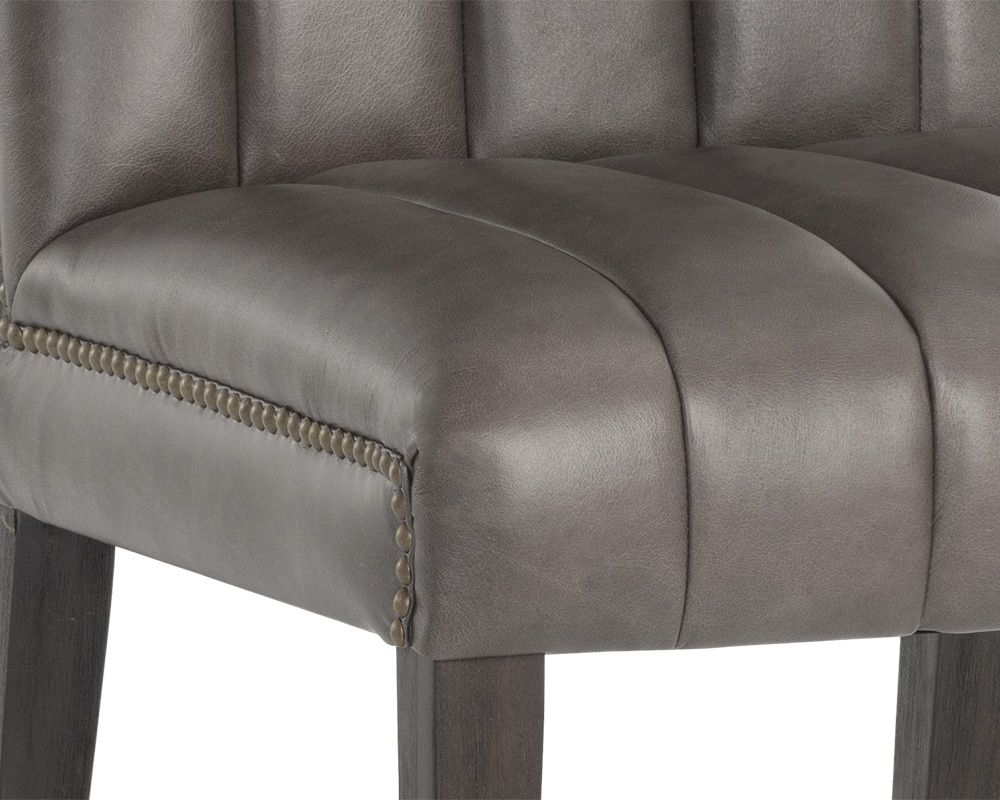 SUNPAN Heath Dining Chair Marseille Concrete Leather SET OF TWO 106567 Halifax