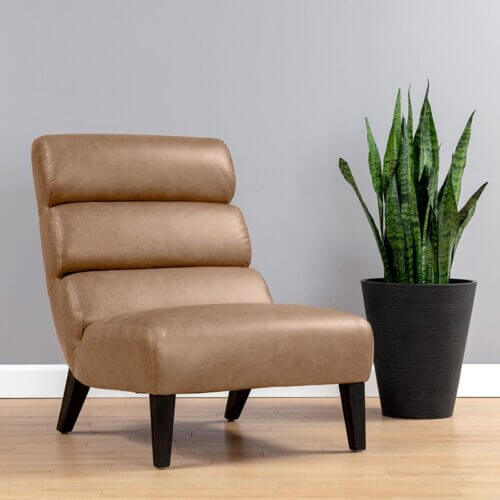 SUNPAN Ellison Lounge Chair Marseille Camel Leather 106587 TORONTO
