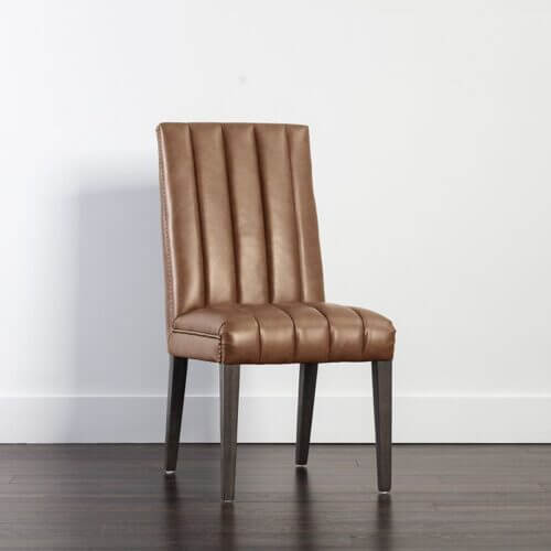 SUNPAN Heath Dining Chair Marseille Camel Leather SET OF TWO 107082 WINNIPEG