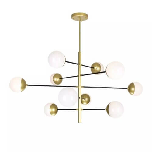 CWI LIGHTING COMPASS 10-LIGHT CHANDELIER 1226P38-10-169 Toronto