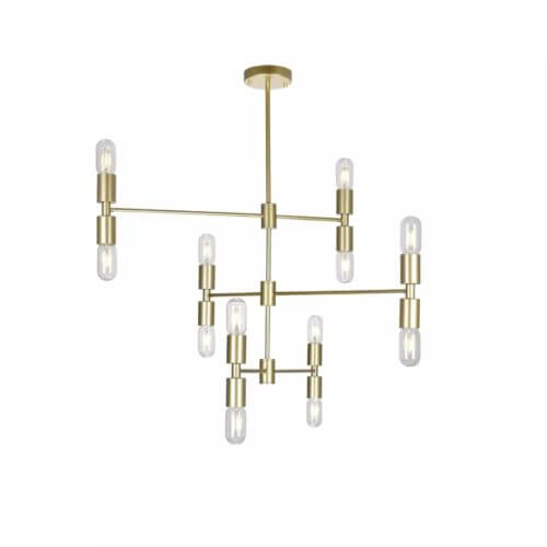 CWI LIGHTING HAND CRANK 12-LIGHT CHANDELIER 1227P34-12-169 Ottawa