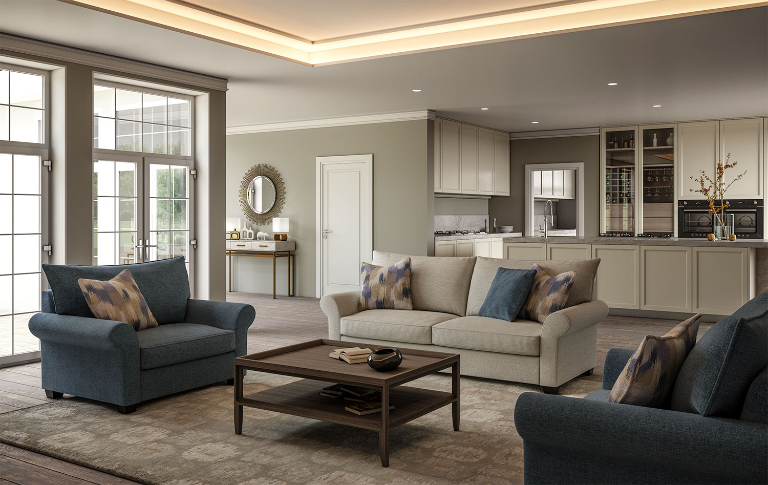 BRENTWOOD Jackson Fabric Sofa 1801-38 Montreal