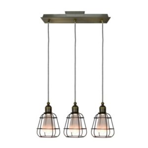 LUMIRAMA GABBIADELLA LED Pendant Linear Chandelier 3587-03-BLK Toronto