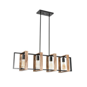 LUMIRAMA WESTON Linear Chandelier 3667-04-BLK Calgary