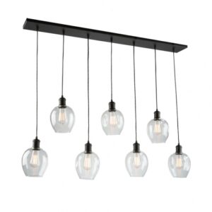 ARTCRAFT LIGHTING CLEARWATER 7 LIGHT ISLAND PENDANT AC10736BK Collingwood