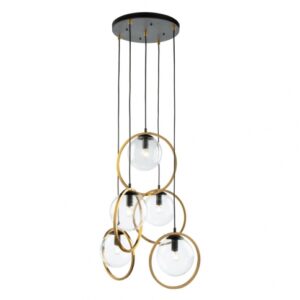 ARTCRAFT LIGHTING LUGANO 5 LIGHT CORD PENDANT AC10895VB Edmonton