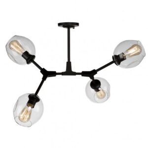 ARTCRAFT LIGHTING Organic Semi Flush JA14024BK Halifax