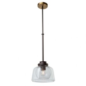 ARTCRAFT LIGHTING SINGLE CLEAR SEEDED GLASS PENDANT AC10050OB Brampton
