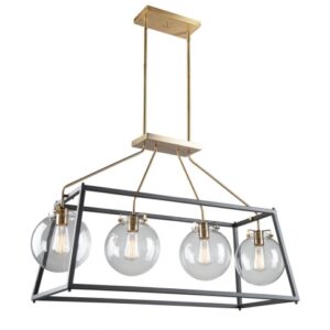 ARTCRAFT LIGHTING BRIDGETOWN 4 LIGHT CAGE PENDANT AC11604VB Collingwood