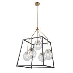 ARTCRAFT LIGHTING BRIDGETOWN 5 LIGHT CAGE CHANDELIER AC11605VB Burlington