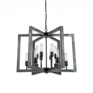 ARTCRAFT LIGHTING GATEHOUSE 12 LIGHT CHANDELIER AC11652BK Collingwood