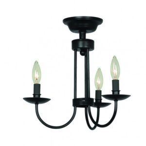 ARTCRAFT LIGHTING Wrought Iron Flush Mount AC1783EB Ottawa