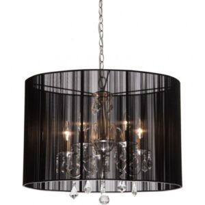 ARTCRAFT LIGHTING Chandelier Large Oval Shade AC381BK Huntsville