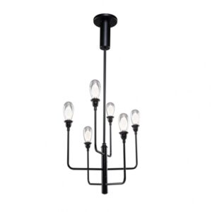 ARTCRAFT LIGHTING BIMINI 6 LIGHT 24W LED CHANDELIER AC7656BK Regina