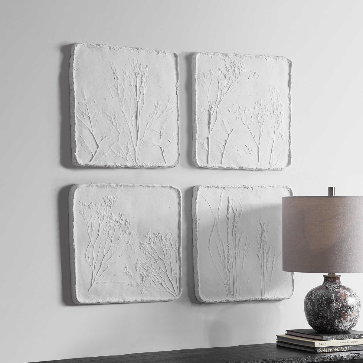 Uttermost Angeline Floral Wall Decor S/4 04225 Edmonton