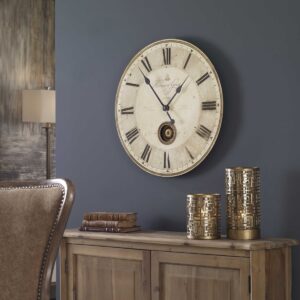 UTTERMOST HARRISON GRAY 23" WALL CLOCK 06032 Huntsville