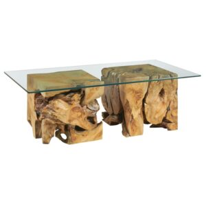 HAMMARY SQUARE ROOT TABLE WITH GLASS TOP 0901015R Collingwood