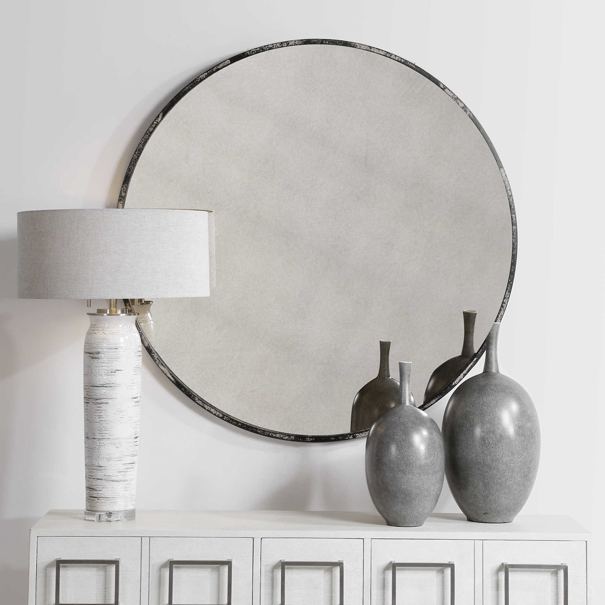 Uttermost Argand Industrial Round Mirror 09629 windsor