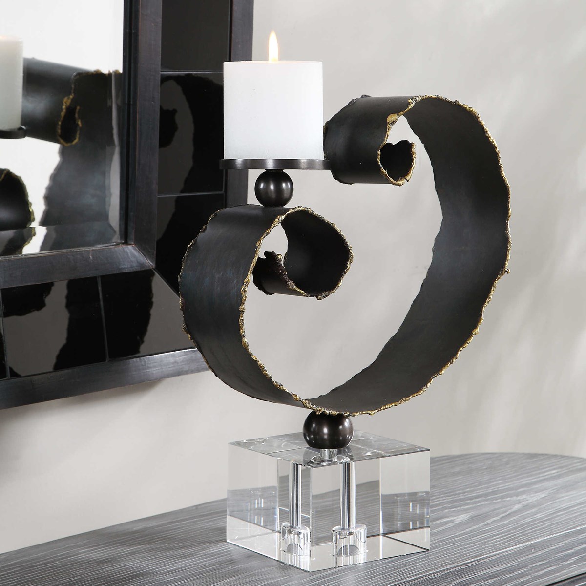 Uttermost Yarina Dark Bronze Candleholder 17568 collingwood