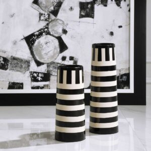 Uttermost Amhara Black & White Vases S/2 17866 collingwood