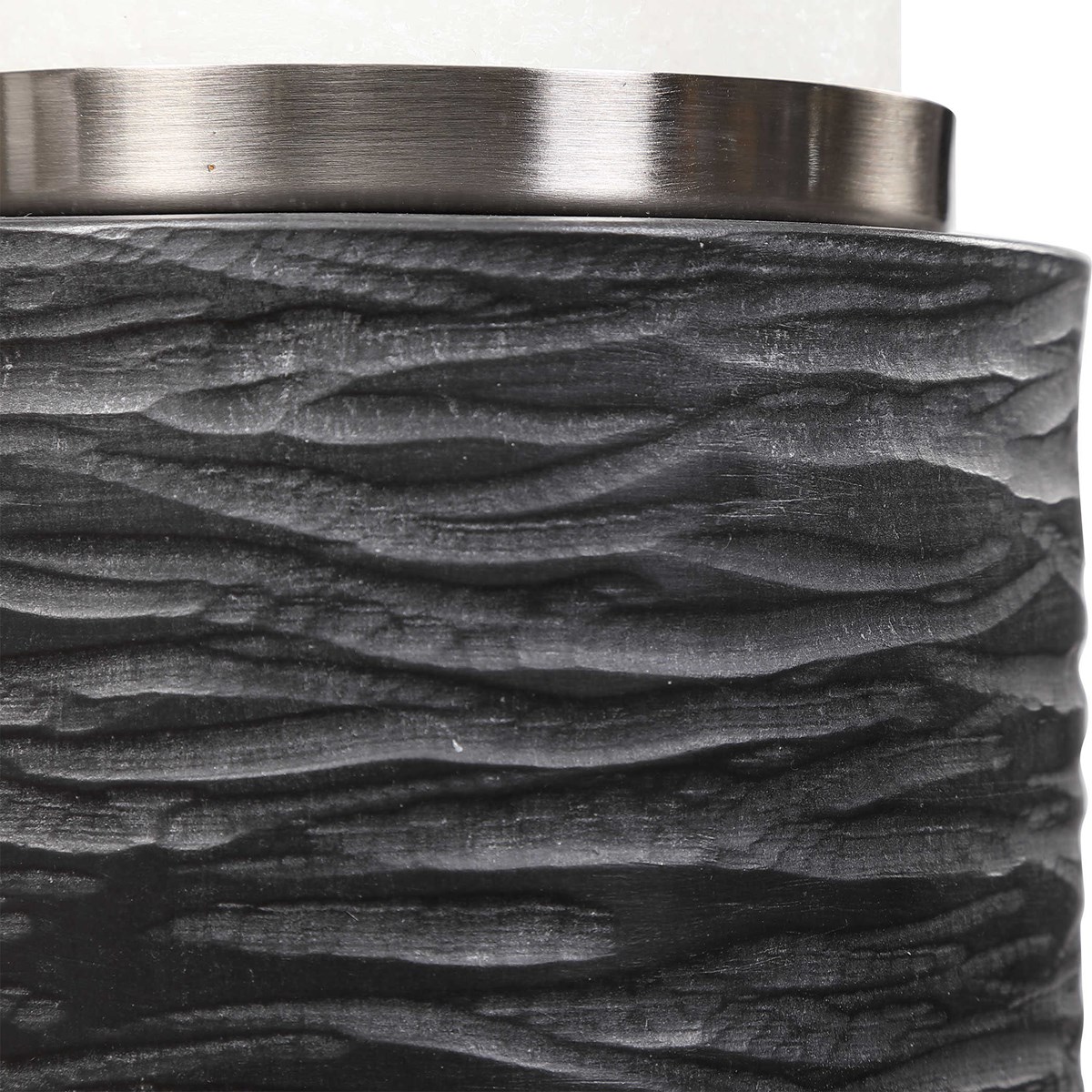 Uttermost Strathmore Stone Gray Candleholders S/2 17873 oakville