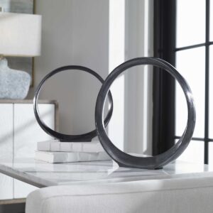 Uttermost Orbits Black Ring Sculptures S/2 17913 halifax