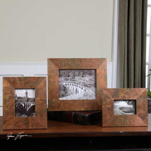 Uttermost Ambrosia Copper Photo Frames S/3 18564 ottawa