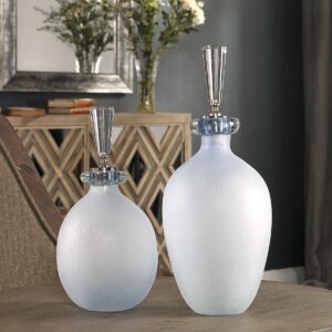 Uttermost Leah Bubble Glass Containers S/2 18621 burlington