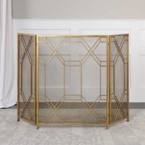 Uttermost Rosen Gold Fireplace Screen 18707 ottawa