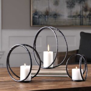 Uttermost Pina Curved Metal Candleholders S/3 18709 montreal