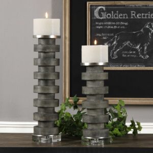 Uttermost Karun Concrete Candleholders S/2 18818 winnipeg