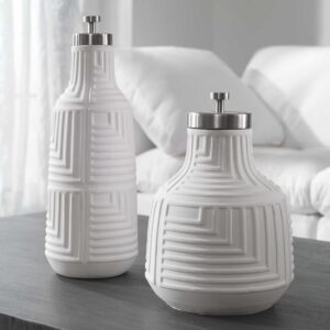 Uttermost Chandran Matte White Containers S/2 18929 montreal