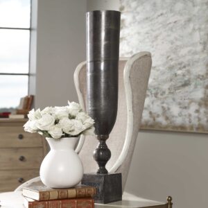 Uttermost Kaylie Black Nickel Vase 18959 burlington