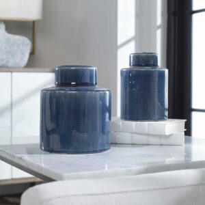Uttermost Saniya Blue Containers S/2 18989 windsor
