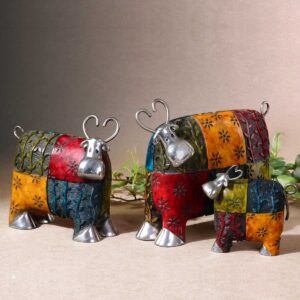 Uttermost Colorful Cows Metal Figurines Set/3 19058 oakville