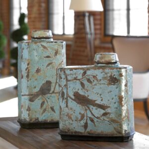 Uttermost Freya Light Sky Blue Containers, Set/2 19547 barrie