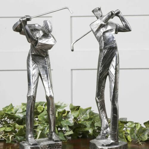 Uttermost Practice Shot Metallic Statues Set/2 19675 fredericton