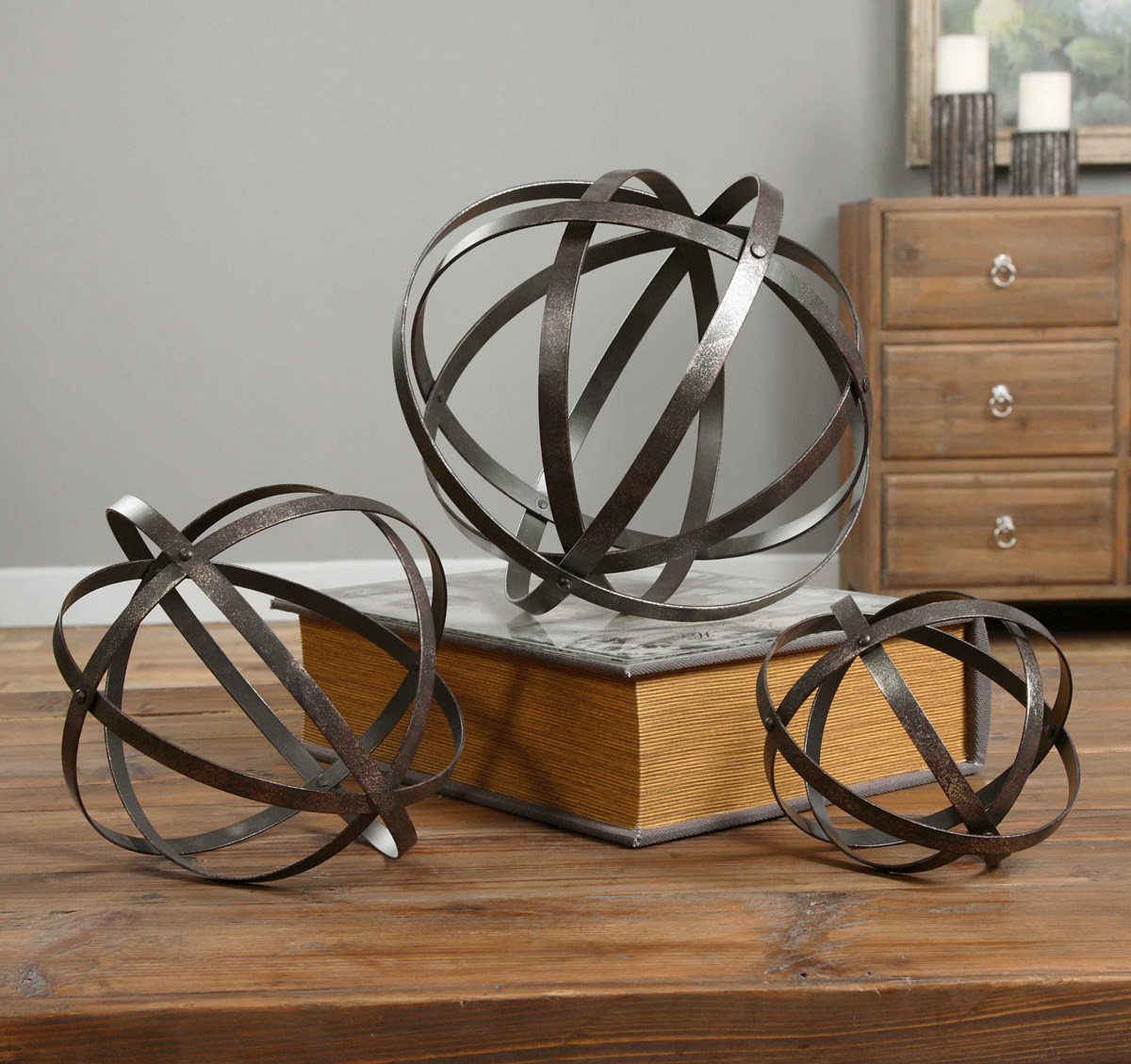 Uttermost Stetson Bronze Spheres S/3 19975 montreal