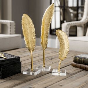 Uttermost Feathers Gold Sculpture S/3 20079 vancouver