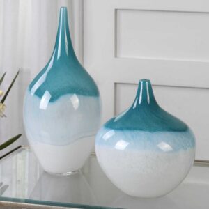 Uttermost Carla Teal White Vases S/2 20084 winnipeg
