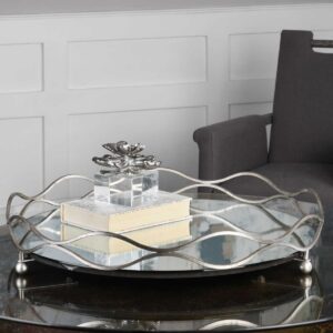 Uttermost Rachele Mirrored Silver Tray 20177 caledon