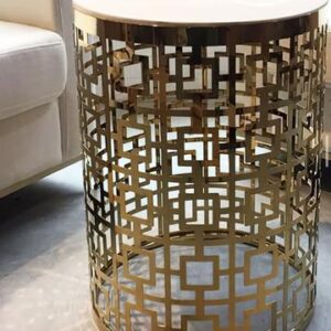 TIJORIS HOME Gold Foxboro End Table 2020-116 COLLINGWOOD